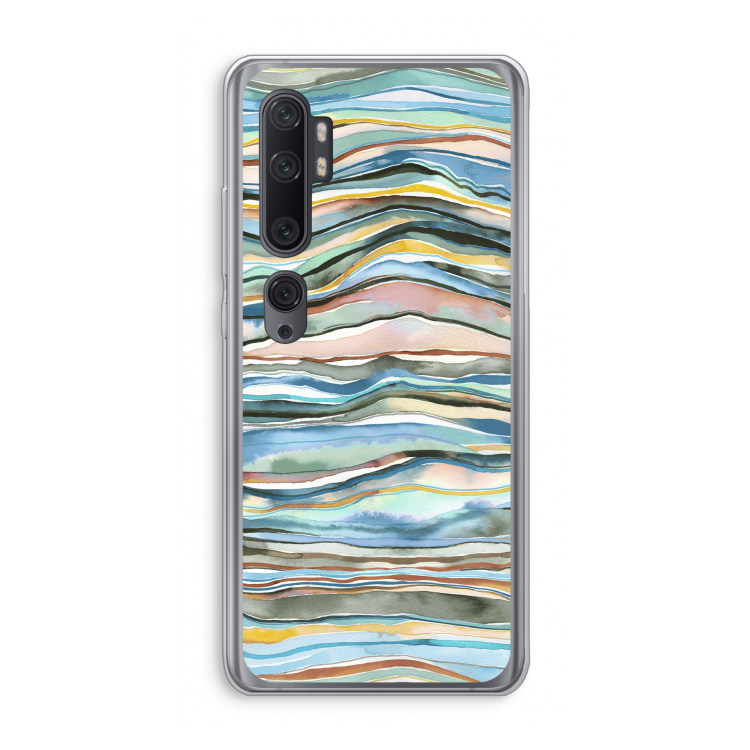 Watercolor Agate: Xiaomi Mi Note 10 Pro Transparant Hoesje