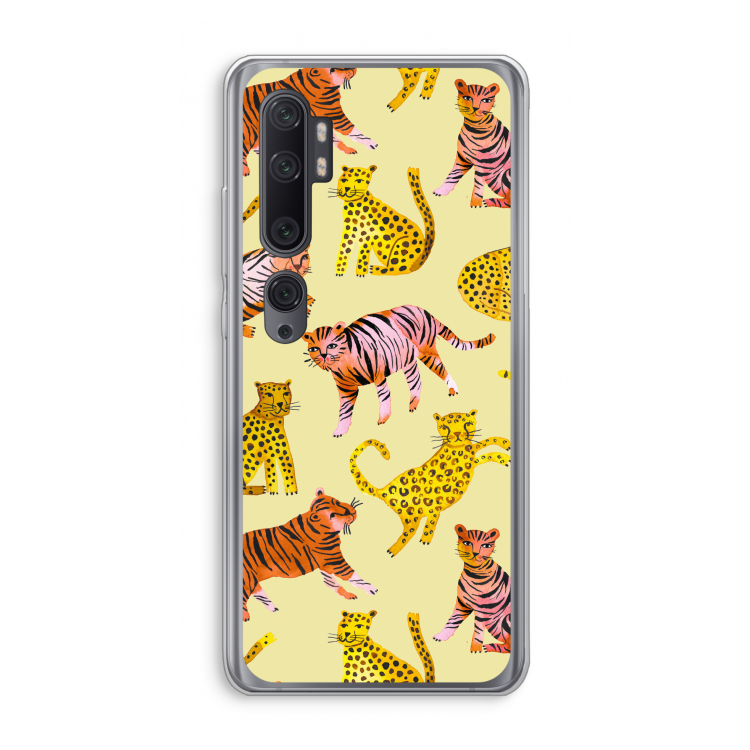 Cute Tigers and Leopards: Xiaomi Mi Note 10 Pro Transparant Hoesje