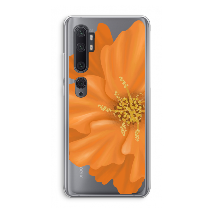 Orange Ellila flower: Xiaomi Mi Note 10 Pro Transparant Hoesje