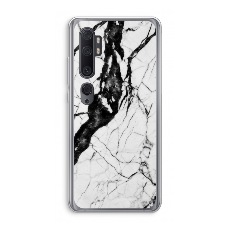 Witte marmer 2: Xiaomi Mi Note 10 Pro Transparant Hoesje