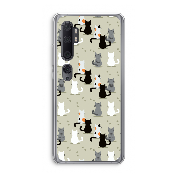 Katten: Xiaomi Mi Note 10 Pro Transparant Hoesje