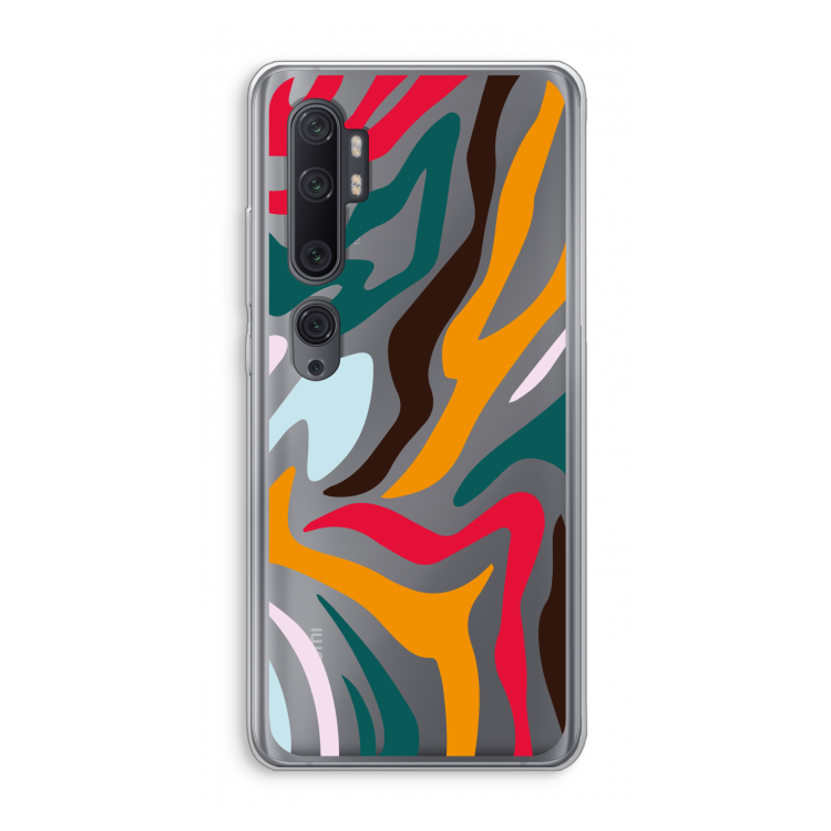 Colored Zebra: Xiaomi Mi Note 10 Pro Transparant Hoesje