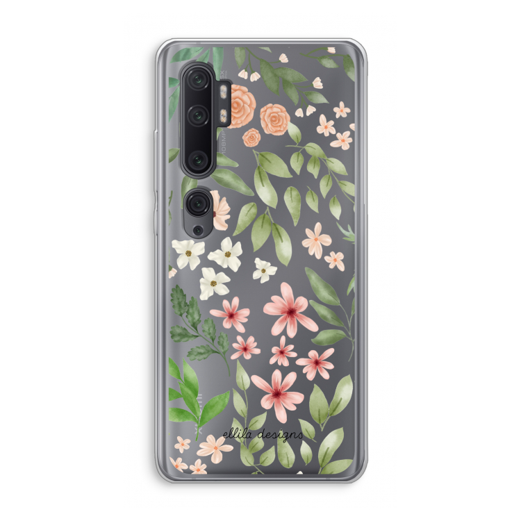 Botanical sweet flower heaven: Xiaomi Mi Note 10 Pro Transparant Hoesje