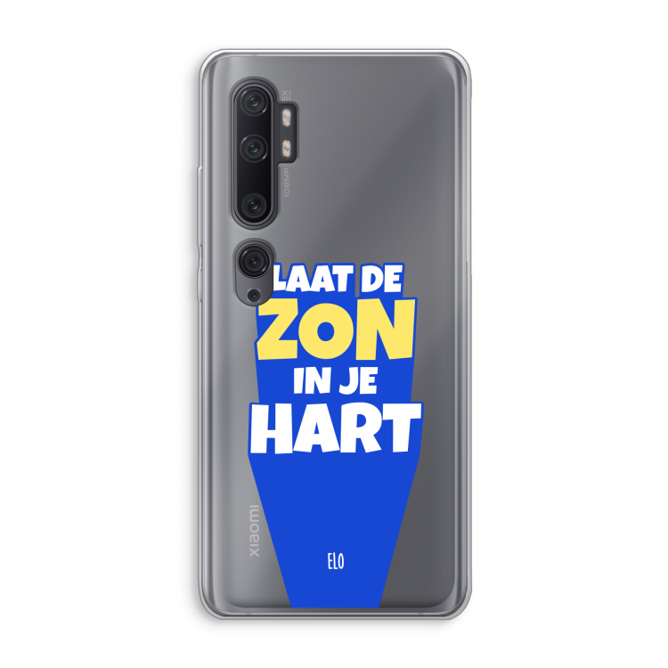 Laat de zon in je hart: Xiaomi Mi Note 10 Pro Transparant Hoesje