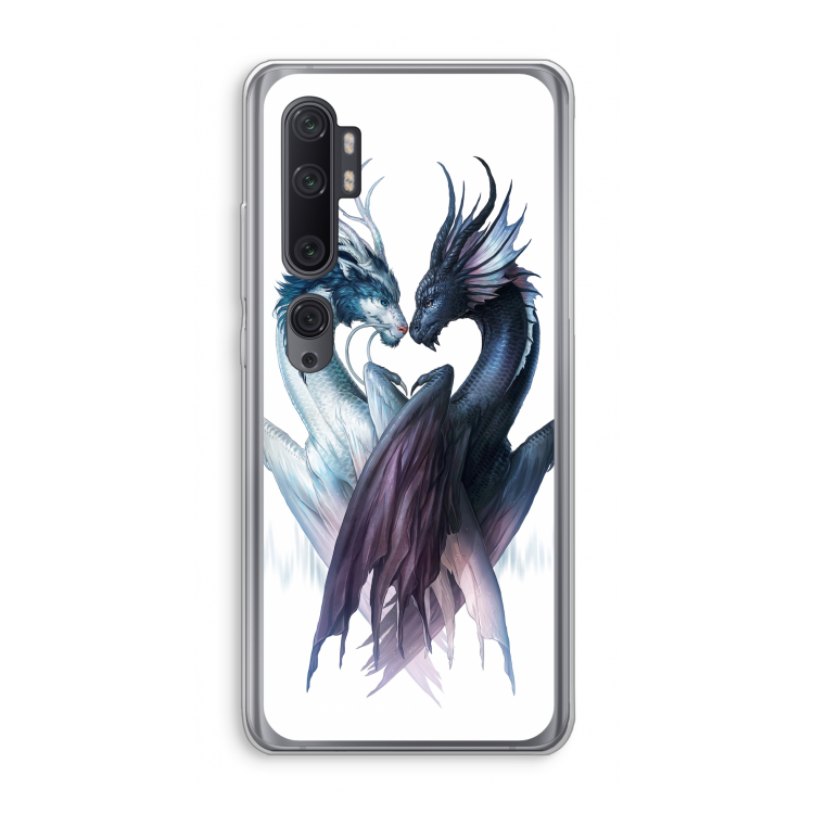 Yin Yang Dragons: Xiaomi Mi Note 10 Pro Transparant Hoesje
