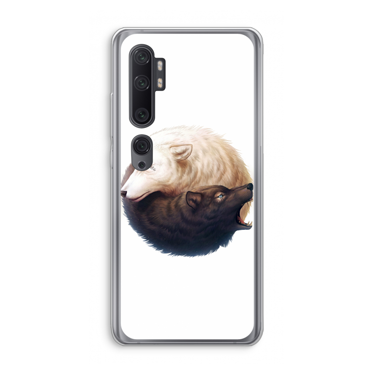 Yin Yang Wolves: Xiaomi Mi Note 10 Pro Transparant Hoesje