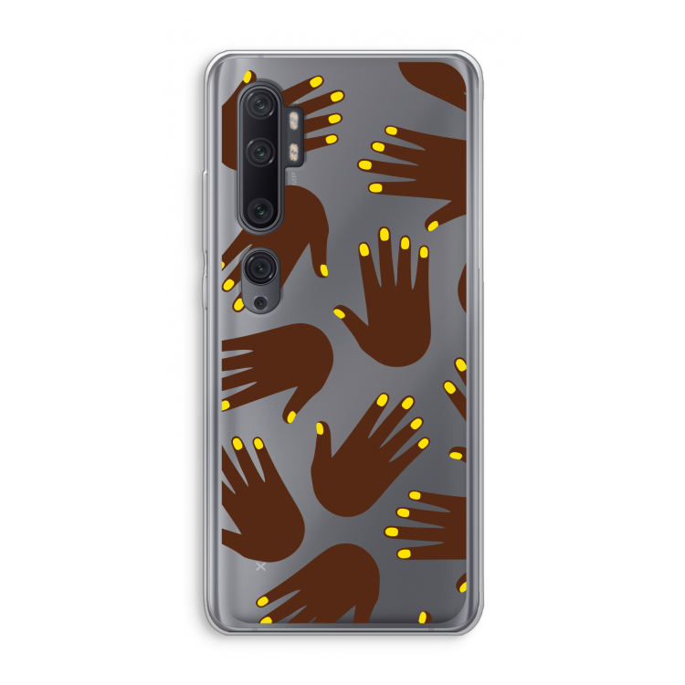 Hands dark: Xiaomi Mi Note 10 Pro Transparant Hoesje