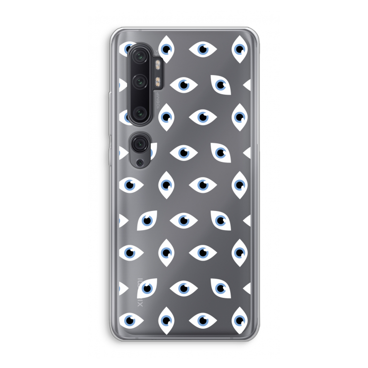 Eyes pattern: Xiaomi Mi Note 10 Pro Transparant Hoesje