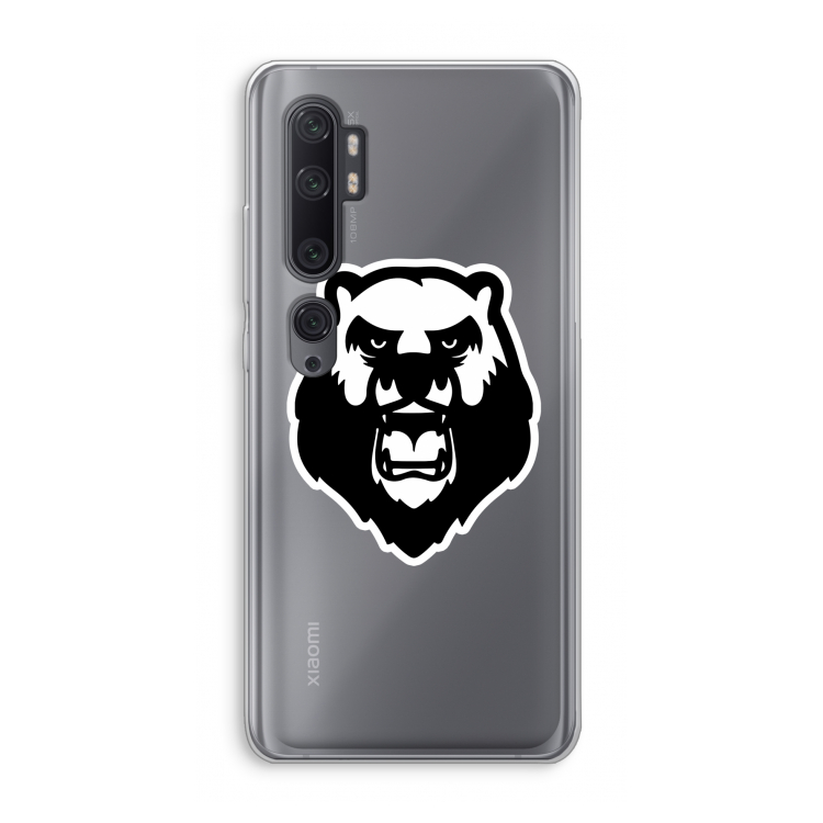 Angry Bear (white): Xiaomi Mi Note 10 Pro Transparant Hoesje