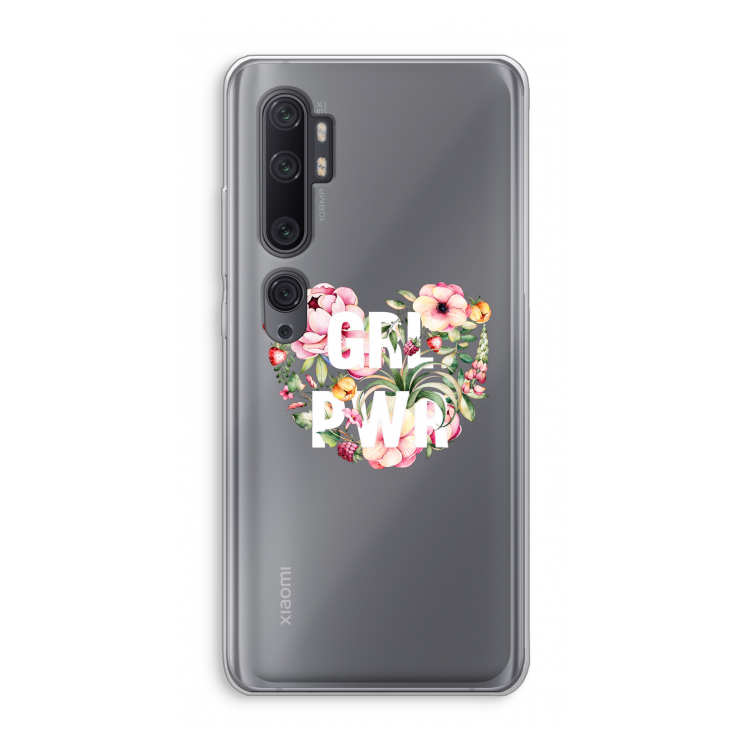 GRL PWR Flower: Xiaomi Mi Note 10 Pro Transparant Hoesje