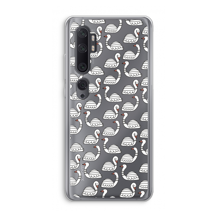 Zwanen: Xiaomi Mi Note 10 Pro Transparant Hoesje