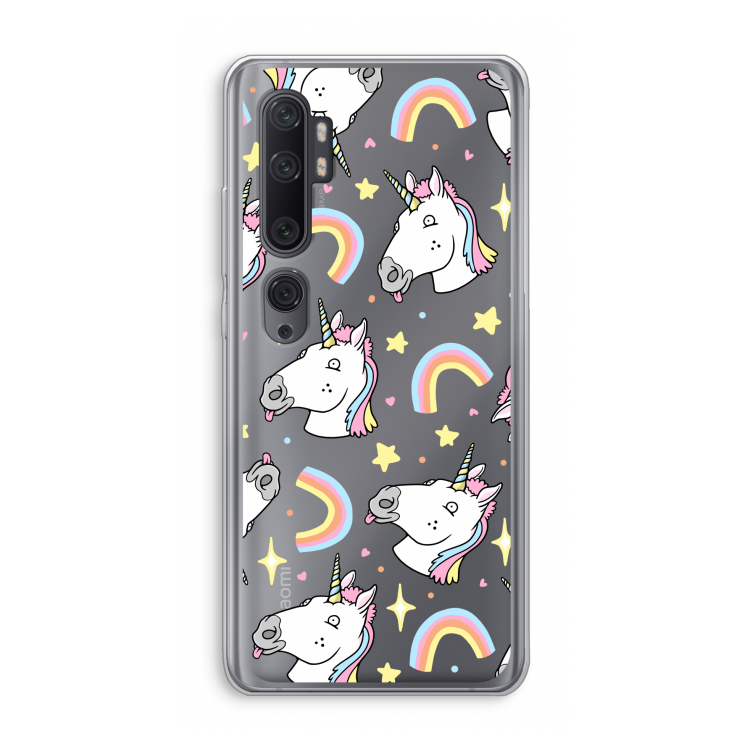 Rainbow Unicorn: Xiaomi Mi Note 10 Pro Transparant Hoesje