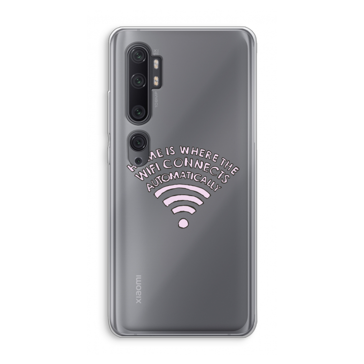Home Is Where The Wifi Is: Xiaomi Mi Note 10 Pro Transparant Hoesje