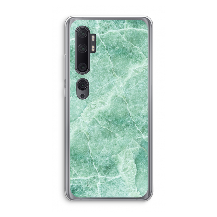 Groen marmer: Xiaomi Mi Note 10 Pro Transparant Hoesje