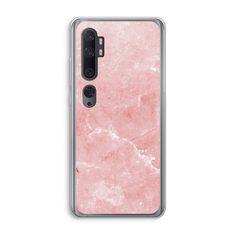 Roze marmer: Xiaomi Mi Note 10 Pro Transparant Hoesje
