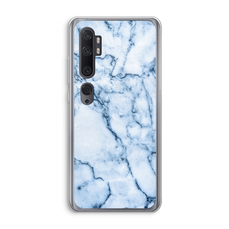 Blauw marmer: Xiaomi Mi Note 10 Pro Transparant Hoesje