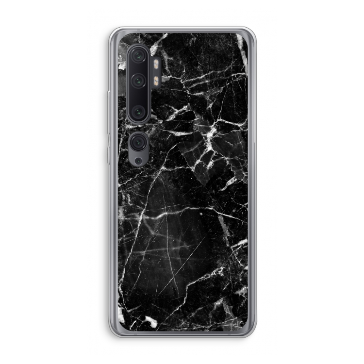 Zwart Marmer 2: Xiaomi Mi Note 10 Pro Transparant Hoesje