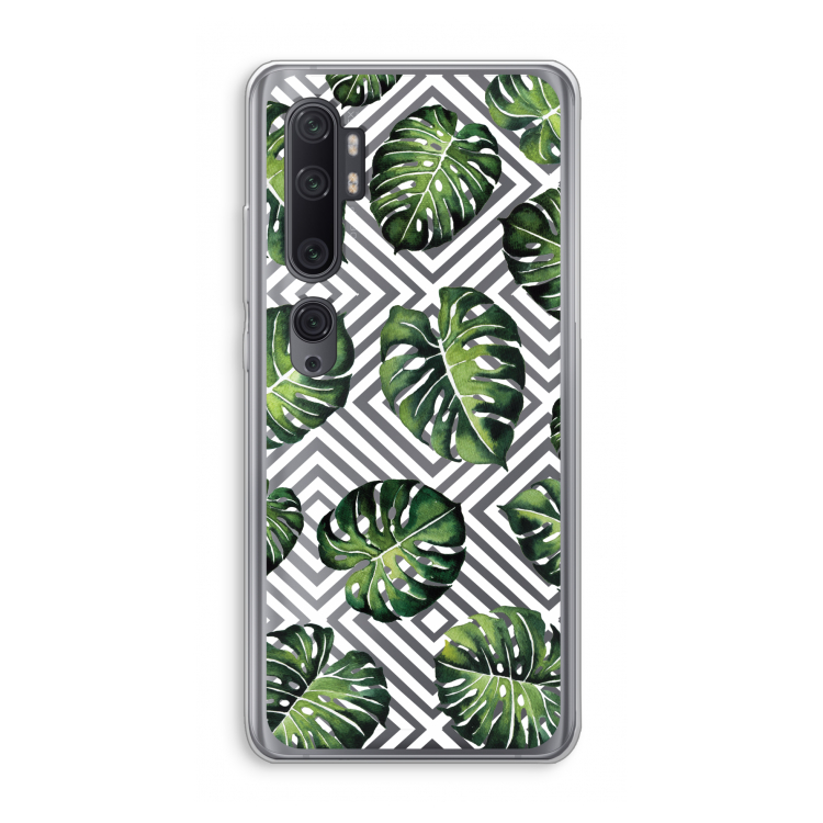 Geometrische jungle: Xiaomi Mi Note 10 Pro Transparant Hoesje
