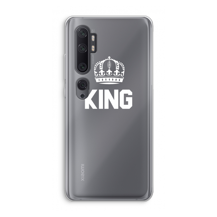King zwart: Xiaomi Mi Note 10 Pro Transparant Hoesje