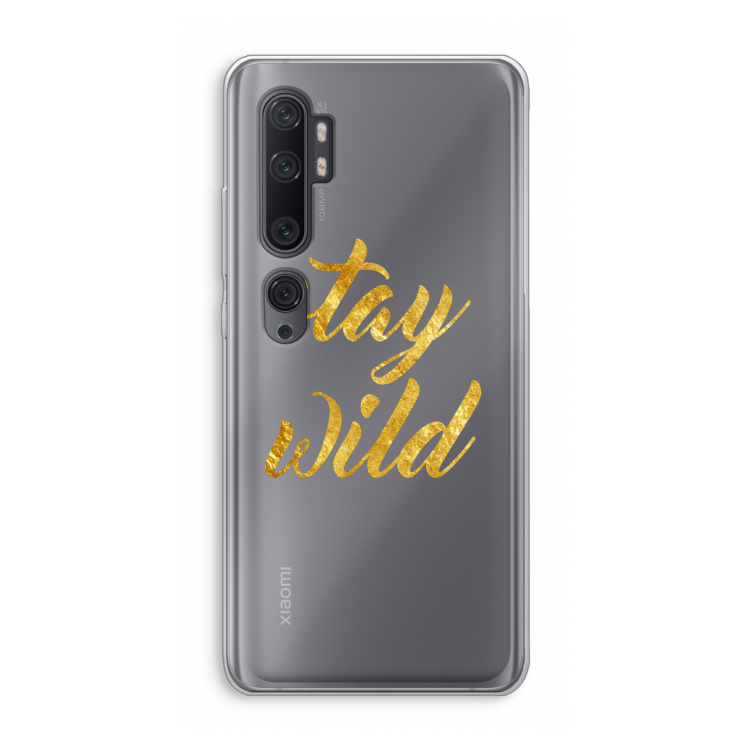 Stay wild: Xiaomi Mi Note 10 Pro Transparant Hoesje