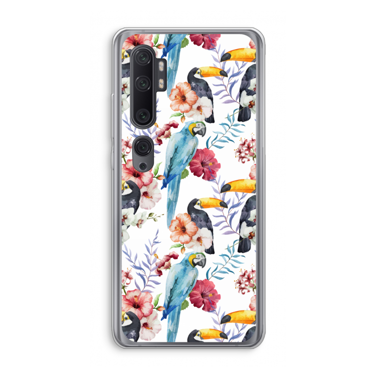 Bloemen tukan: Xiaomi Mi Note 10 Pro Transparant Hoesje