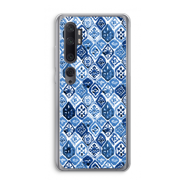 Blauw motief: Xiaomi Mi Note 10 Pro Transparant Hoesje