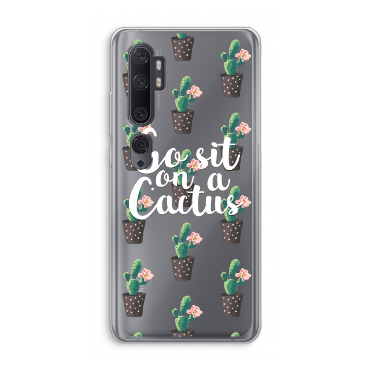 Cactus quote: Xiaomi Mi Note 10 Pro Transparant Hoesje