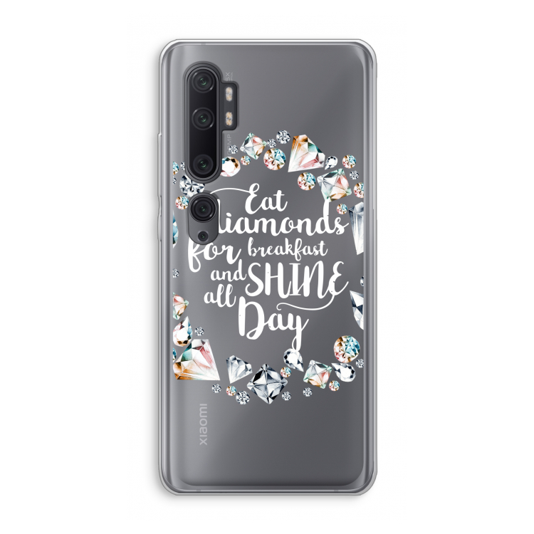 Diamonds: Xiaomi Mi Note 10 Pro Transparant Hoesje