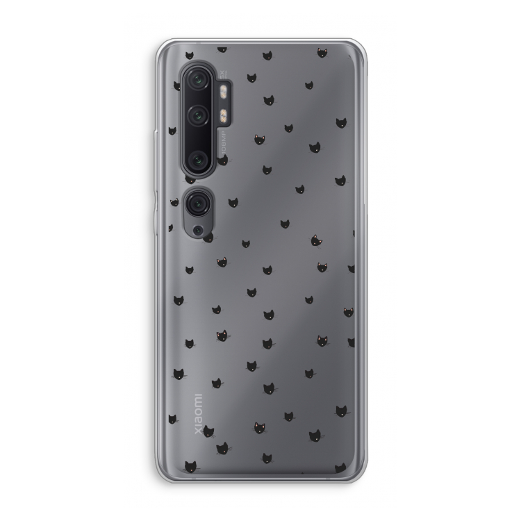 Kleine kattenkopjes: Xiaomi Mi Note 10 Pro Transparant Hoesje