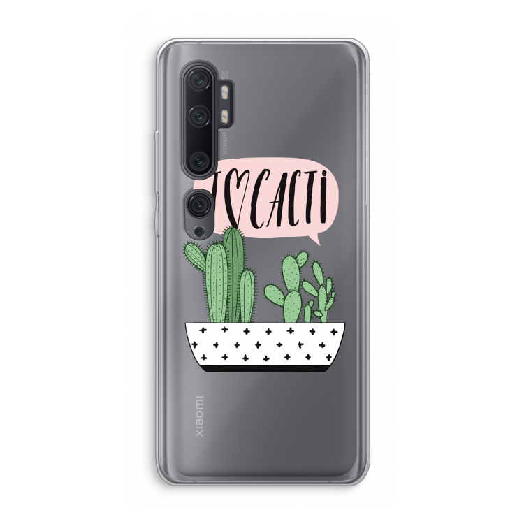 I love cacti: Xiaomi Mi Note 10 Pro Transparant Hoesje