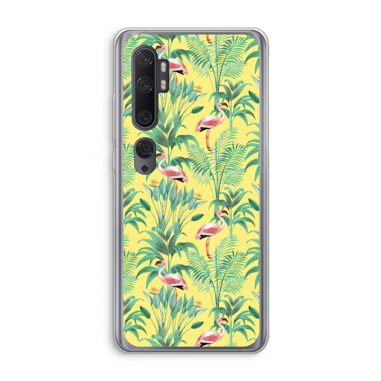 Flamingo party: Xiaomi Mi Note 10 Pro Transparant Hoesje