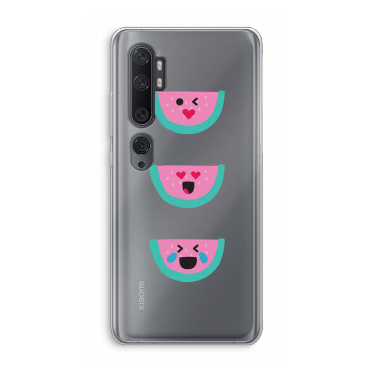 Smiley watermeloen: Xiaomi Mi Note 10 Pro Transparant Hoesje