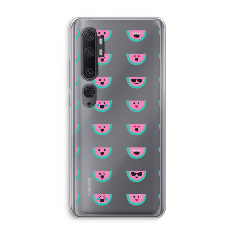 Smiley watermeloenprint: Xiaomi Mi Note 10 Pro Transparant Hoesje
