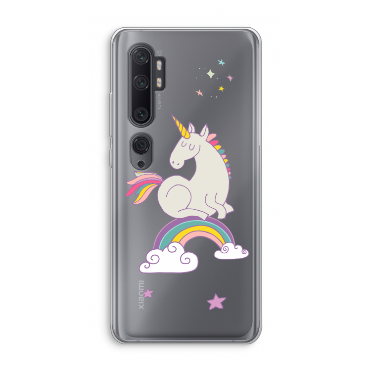 Regenboog eenhoorn: Xiaomi Mi Note 10 Pro Transparant Hoesje