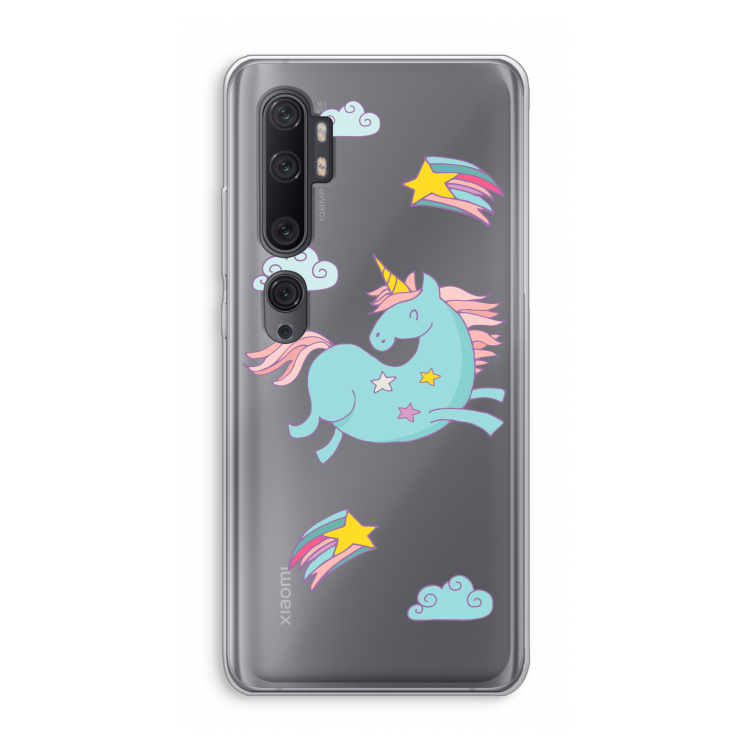 Vliegende eenhoorn: Xiaomi Mi Note 10 Pro Transparant Hoesje