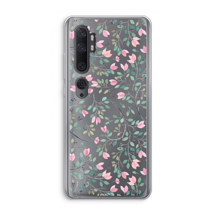 Sierlijke bloemen: Xiaomi Mi Note 10 Pro Transparant Hoesje
