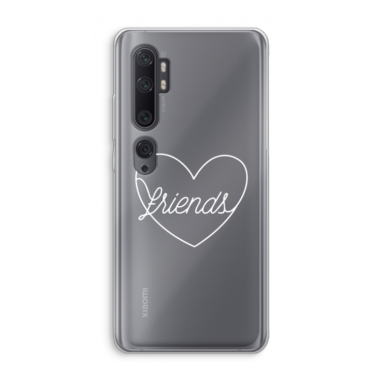 Friends heart pastel: Xiaomi Mi Note 10 Pro Transparant Hoesje