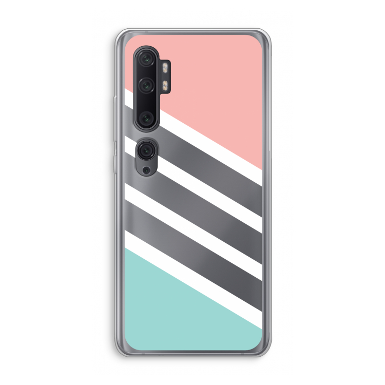 Strepen pastel: Xiaomi Mi Note 10 Pro Transparant Hoesje