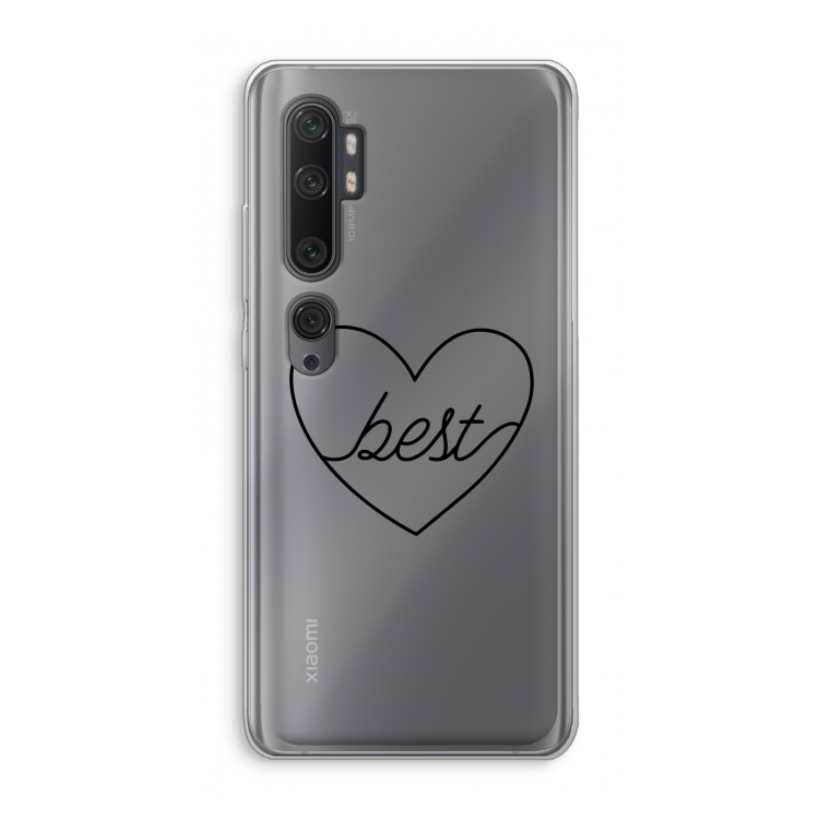 Best heart black: Xiaomi Mi Note 10 Pro Transparant Hoesje