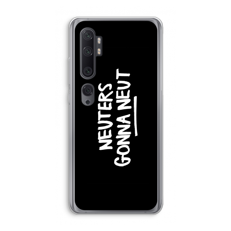 Neuters (zwart): Xiaomi Mi Note 10 Pro Transparant Hoesje