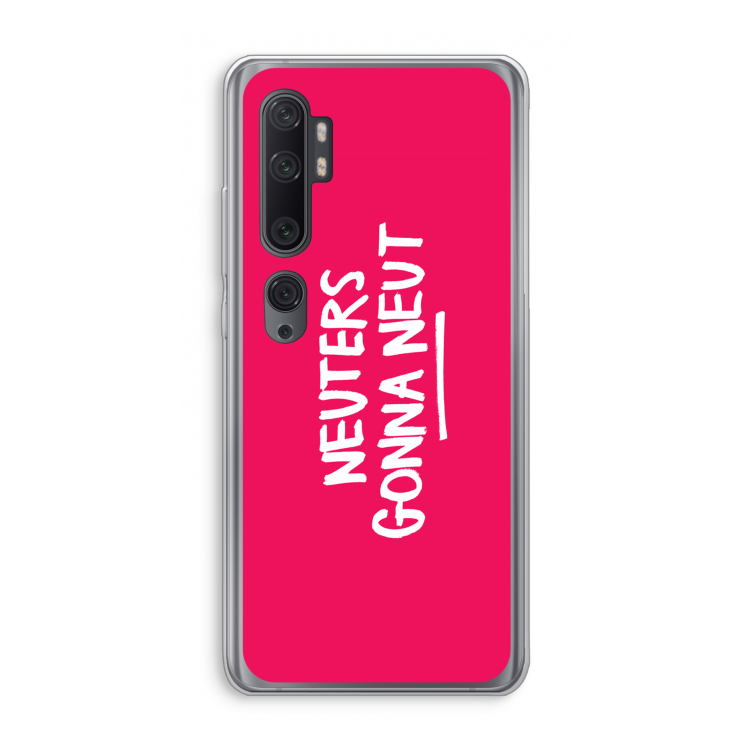 Neuters (roze): Xiaomi Mi Note 10 Pro Transparant Hoesje
