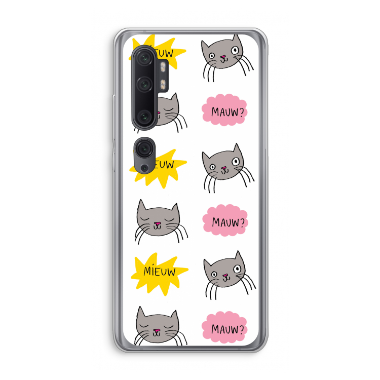 Meow: Xiaomi Mi Note 10 Pro Transparant Hoesje