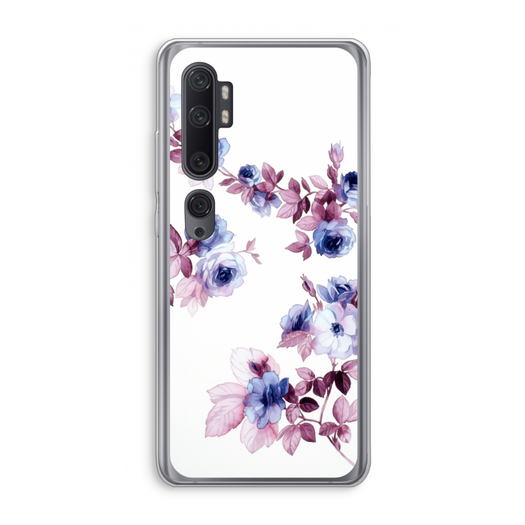 Waterverf bloemen: Xiaomi Mi Note 10 Pro Transparant Hoesje