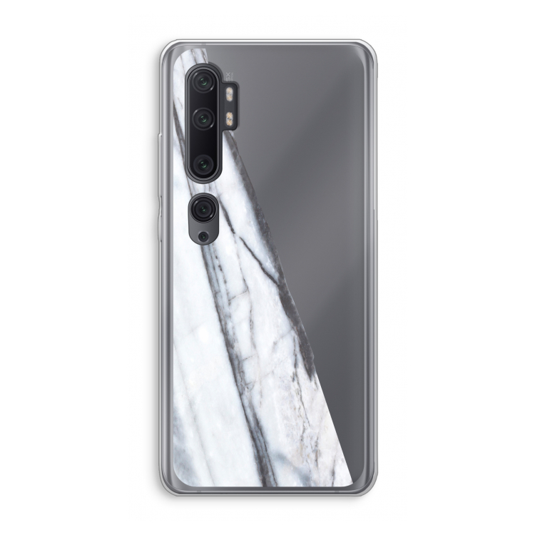 Gestreepte marmer: Xiaomi Mi Note 10 Pro Transparant Hoesje