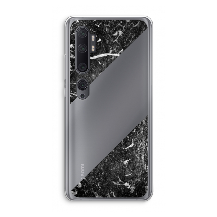 Zwart marmer: Xiaomi Mi Note 10 Pro Transparant Hoesje
