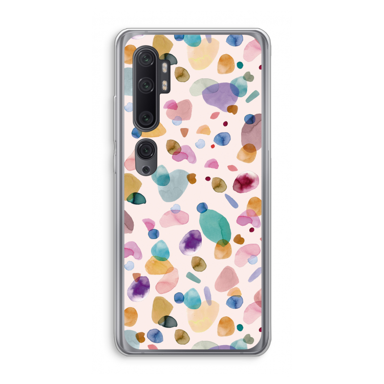 Terrazzo Memphis Pink: Xiaomi Mi Note 10 Pro Transparant Hoesje
