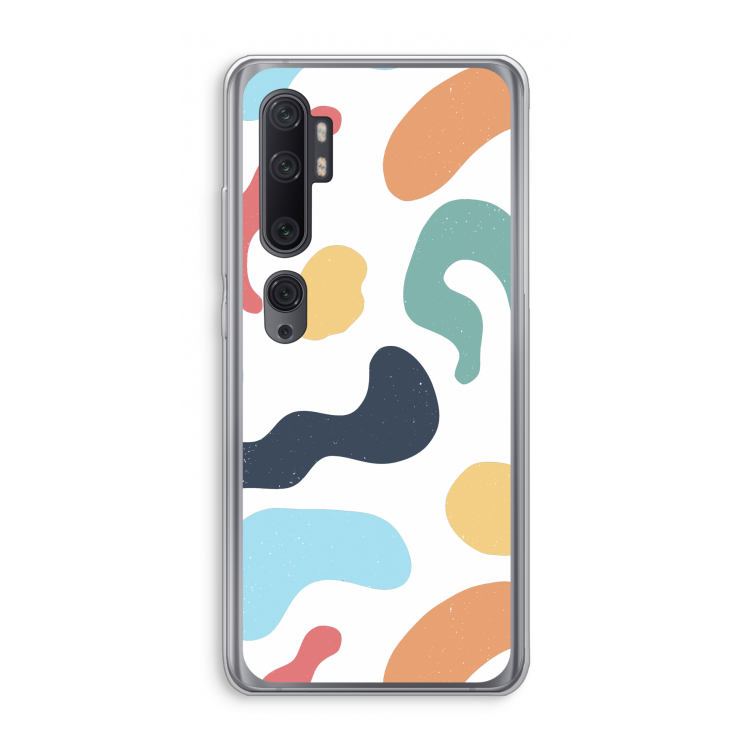 Memphis Shapes Blue: Xiaomi Mi Note 10 Pro Transparant Hoesje