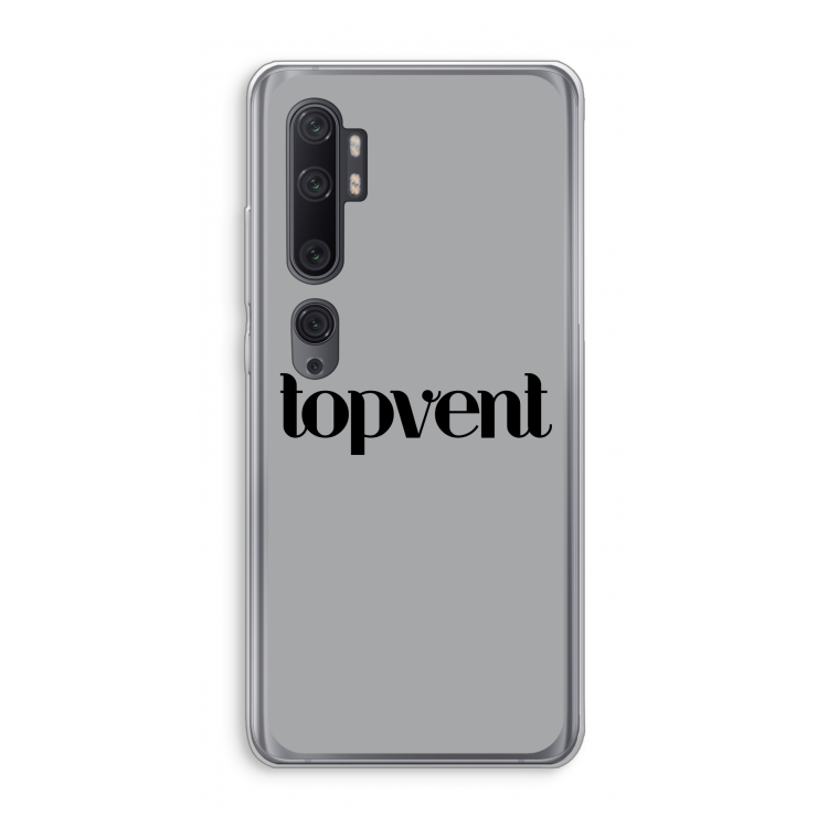 Topvent Grijs Zwart: Xiaomi Mi Note 10 Pro Transparant Hoesje