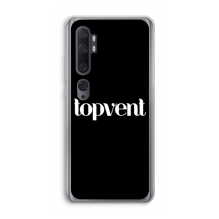 Topvent Zwart: Xiaomi Mi Note 10 Pro Transparant Hoesje
