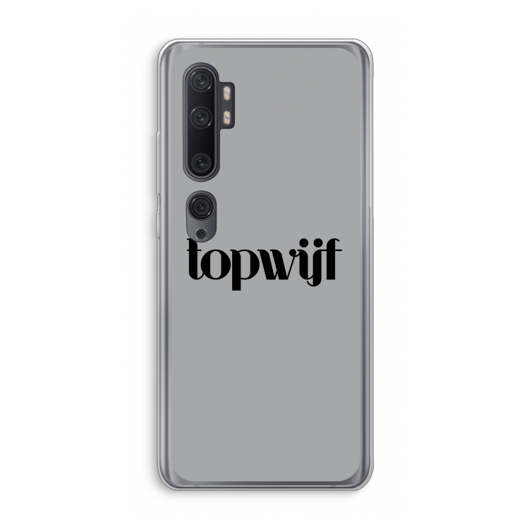 Topwijf Grijs Zwart: Xiaomi Mi Note 10 Pro Transparant Hoesje